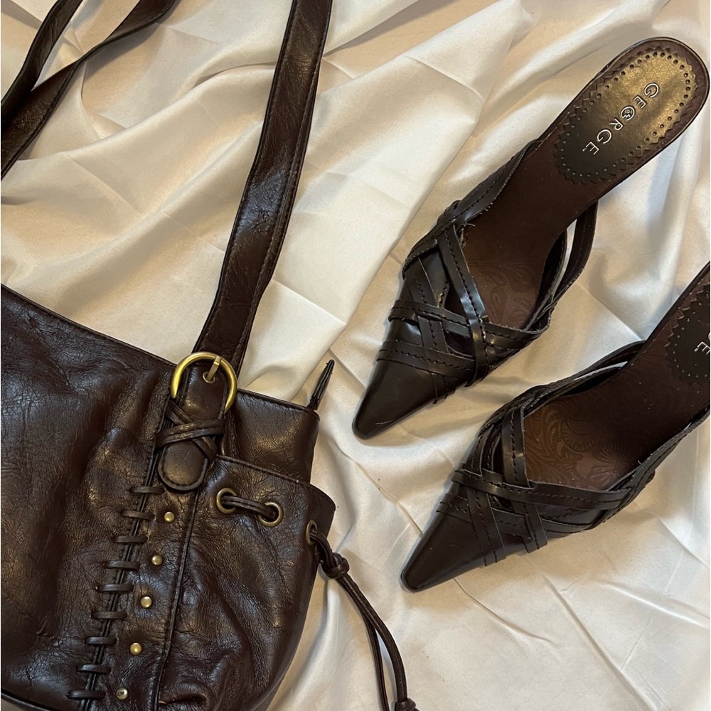 *SOLD*BRAND NEW Brown Y2K Inspired Kitten Heels